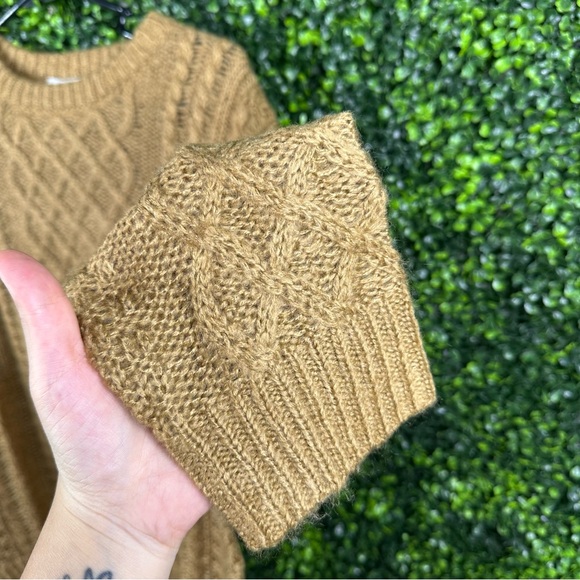 Nwt oversized Cali Be Women's Cable Knit Sweater - Brown - Picture 6 of 13